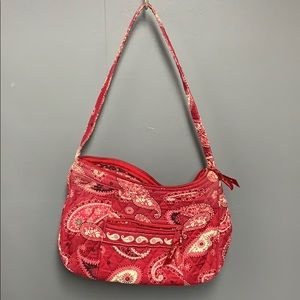 Vera Bradley Red Paisley Shoulder Bag.